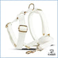 Elegantes weißes Hundegeschirr und Leine Set