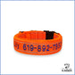 Besticktes reflektierendes Hundehalsband orange Farbe
